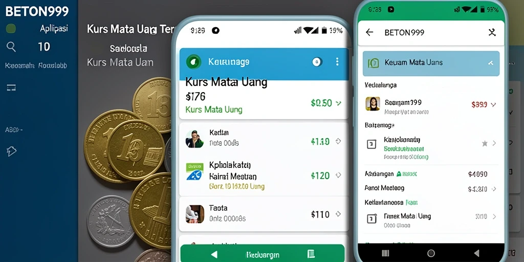 Tampilan antarmuka aplikasi BETON999 yang menarik dan informatif.