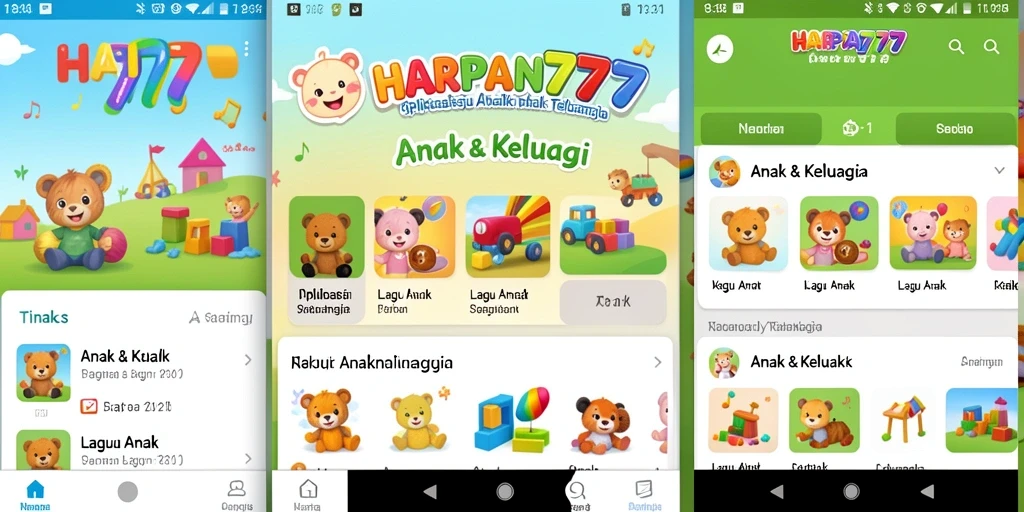 Antarmuka user-friendly aplikasi Lagu Anak HARAPAN777.