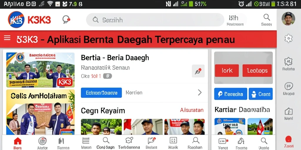 Tampilan antarmuka K3K3 yang intuitif dan informatif.
