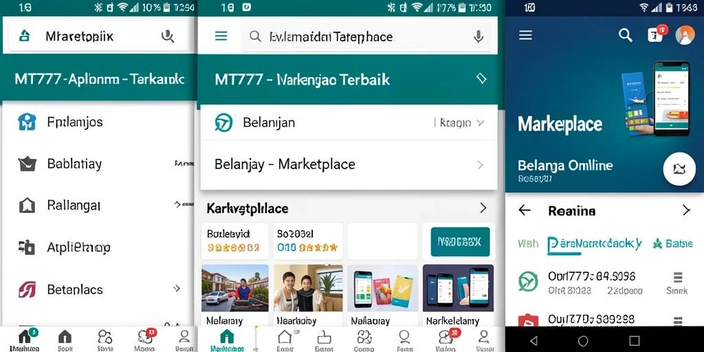 Tampilan antarmuka MT777 yang memudahkan belanja online.