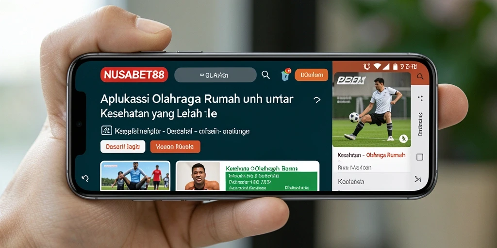 Tampilan antarmuka aplikasi NUSABET88 yang ramah pengguna untuk olahraga rumah.