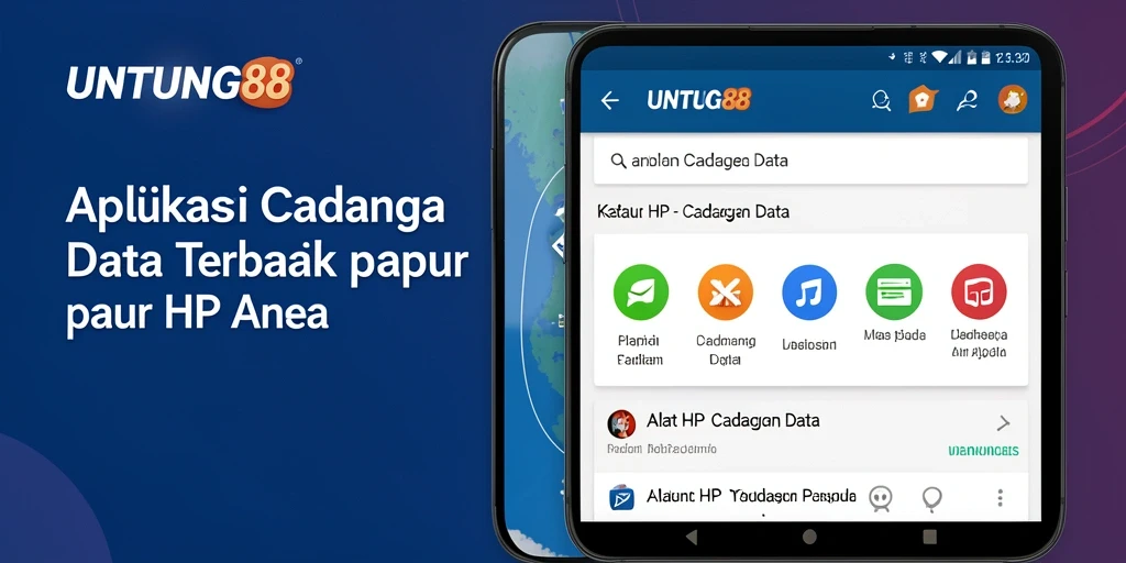 Tampilan antarmuka utama UNTUNG88 dengan fungsi cadangan data yang mudah diakses.