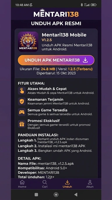 Panduan Unduh APK mentari138 untuk Pengguna Android